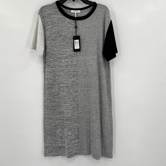 Rag & Bone Women's The Knit Colorblock Mini T-Shirt Dress sz XS NWT $225 - Picture 1 of 5